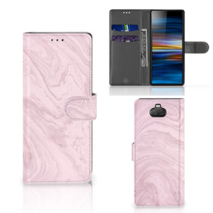 Sony Xperia 10 Bookcase Marble Pink - Origineel Cadeau Vriendin