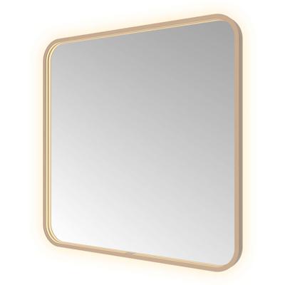 Hotbath &MORE Spiegel direct en indirect LED spiegelverwarming color changing dimbaar met afstandsbediening Geborsteld koper PVD SSQ80BCP