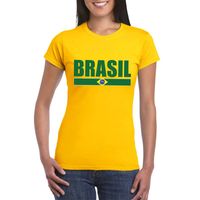 Braziliaanse supporter t-shirt yellow voor dames 2XL  -