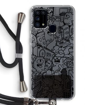 Vexx Black City : Samsung Galaxy M31 Transparant Hoesje met koord