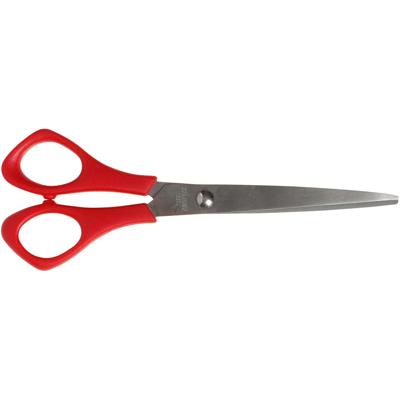 Creativ Company Schoolscharen, l: 16 cm, puntig, linkshandig, rood, 1 stuk