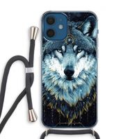 Darkness Wolf: iPhone 12 Transparant Hoesje met koord
