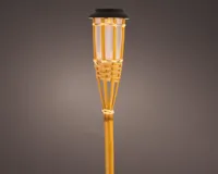Decoris Led solar fakkel bamboe 54 cm Naturel 1 l flm