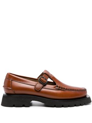 Hereu mocassins Alber en cuir à bride salomé - Marron
