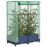 Plantenbak verhoogd met kashoes 80x40x123 cm rattanlook