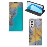 OnePlus 9 | Standcase | Marble Blue Gold