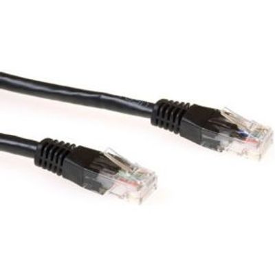 Eminent Zwarte 10 meter U/UTP CAT6 patchkabel met RJ45 connectoren