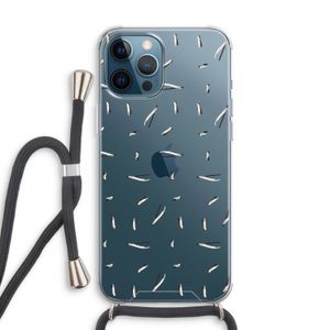 Hipster stripes: iPhone 12 Pro Transparant Hoesje met koord