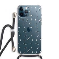 Hipster stripes: iPhone 12 Pro Transparant Hoesje met koord Hipster stripes: iPhone 12 Pro Transparant Hoesje met koord