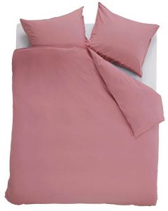 Ambiante Dekbedovertrek Uni Cotton Pink-2-persoons (200 x 200/220 cm)