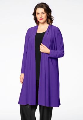 Yoek Vest geplooid | Paars | Maat 42/44