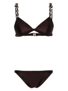 ZIMMERMANN bikini August Diamond Trim Tri - Marron