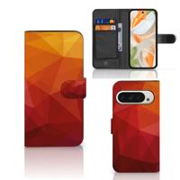Book Case voor Google Pixel 9 | 9 Pro Polygon Red
