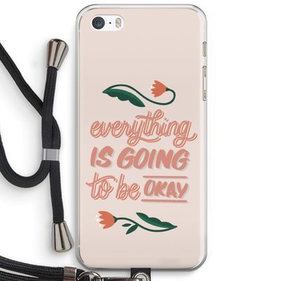 Optimistic flower girl: iPhone 5 / 5S / SE Transparant Hoesje met koord