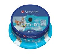 Verbatim 43439 CD-R disc 700 MB 25 stuk(s) Spindel Bedrukbaar - thumbnail