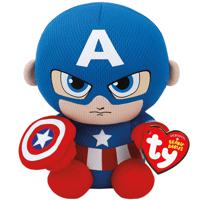 Ty Beanie Babie Marvel - Captain America - Knuffel - 15 cm
