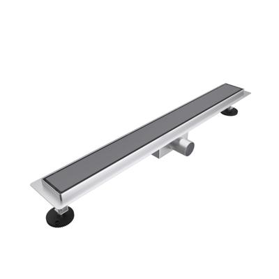Fortifura Galeria douchegoot - 60cm - gesloten rooster - vloerflens - Geborsteld Gunmetal PVD SW679901/SW1075289