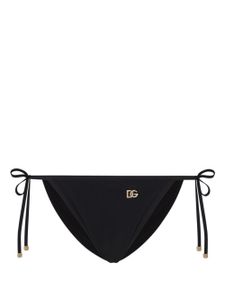 Dolce & Gabbana bas de bikini à plaque logo - Noir