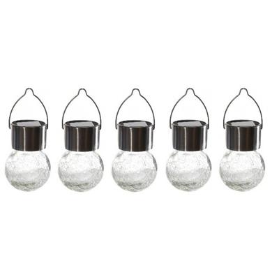 Solar party verlichting hanger voor buiten - 5x - 13 cm - led-verlichting - tuinverlichting