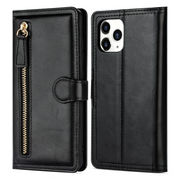 iPhone 15 Pro Max hoesje - Bookcase - Pasjeshouder - Portemonnee - Rits - Kunstleer - Zwart