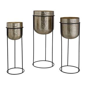 PTMD Brush Gold alu sheet round pot in iron frame SV3