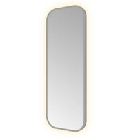Hotbath &More Mirrors Soft Square LED Badkamerspiegel - Rechthoek - 80 x 30 cm - Geborsteld Gunmetal