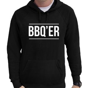 BBQ-ER bbq / barbecue cadeau hoodie zwart voor heren