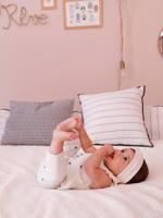 Babypakje salopet voor meisjes en haarband ecru