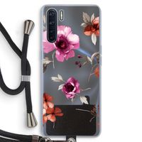 Geschilderde bloemen: Oppo A91 Transparant Hoesje met koord