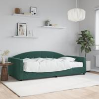 Slaapbank met matras 100x200 cm fluweel donkergroen