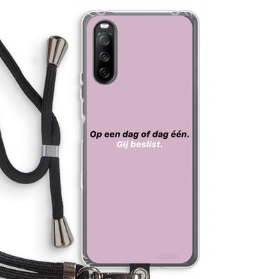 gij beslist: Sony Sony Xperia 10 III Transparant Hoesje met koord