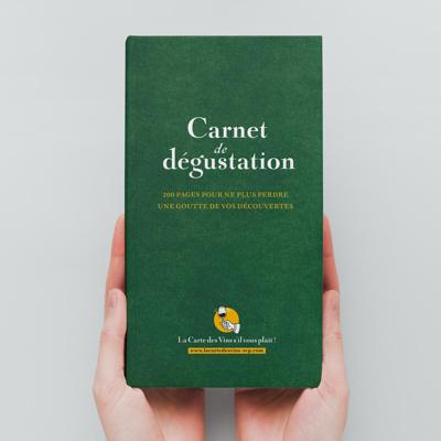 Notitieboekje Carnet de dégustation groen | Wijnnotitieboekje | La carte des vins