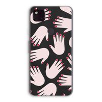Hands pink: Google Pixel 4a 5G Transparant Hoesje