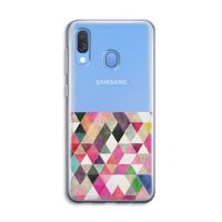 Gekleurde driehoekjes: Samsung Galaxy A40 Transparant Hoesje