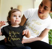 Koningin & prinses moeder en dochter t-shirt