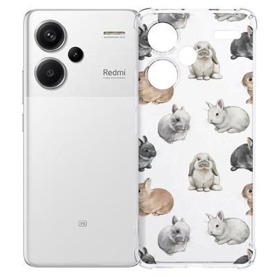 Xiaomi Redmi 13 Pro Plus Hoesje - Konijntjes TPU Antishock Xiaomi Redmi 13 Pro Plus Hoesje - Konijntjes TPU Antishock