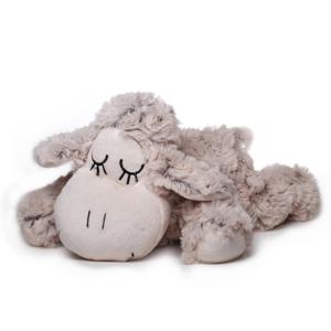 Inware pluche lammetje/schaap knuffeldier - creme - liggend - 30 cm - zeer wollig