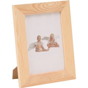 1x DIY houten fotolijstje 17,5 x 22,5 cm hobby/knutselmateriaal   -