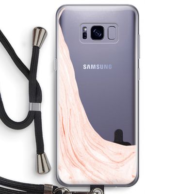 Peach bath: Samsung Galaxy S8 Transparant Hoesje met koord