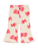 HEMA Babylegging flared hartjes ecru (ecru)