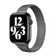 Milanese slim fit bandje - Space grey - Geschikt voor Apple Watch 42mm / 44mm / 45mm / 49mm