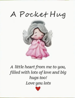 Pocket Hug Wenskaart met Kleine Engel - Relaties & Persoonlijke ontwikkeling - Spiritueelboek.nl