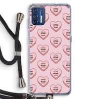 Chicks before dicks: Motorola Moto G9 Plus Transparant Hoesje met koord