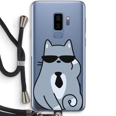 Cool cat: Samsung Galaxy S9 Plus Transparant Hoesje met koord