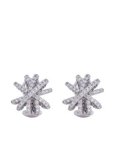 FOPE boucles d'oreilles en or blanc 18ct serties de diamants - Argent