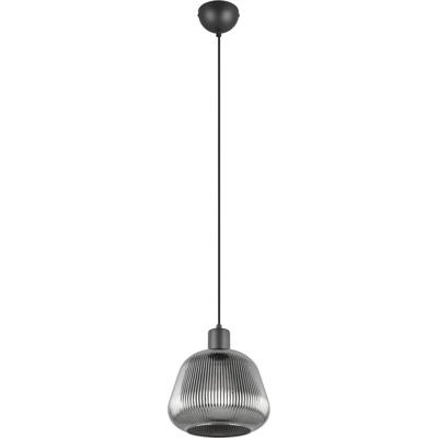 LED Hanglamp - Hangverlichting - Trion Arif - E27 Fitting - 1-lichts - Rond - Mat Zwart - Metaal