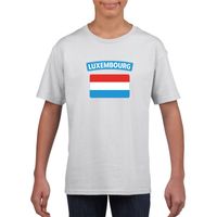 T-shirt met Luxemburgse vlag wit kinderen - thumbnail