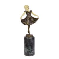A RESIN MOUNTED BRONZE SCULPTURE CALLED LIESELOTTE
