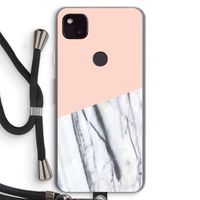 A touch of peach: Pixel 4a 5G Transparant Hoesje met koord