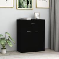 Dressoir 60x30x75 cm bewerkt hout zwart